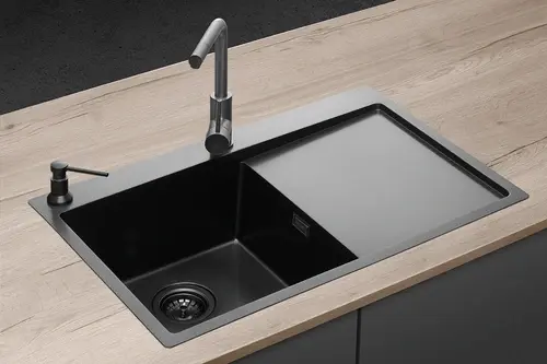 CONCEPT Nerezový drez s odkvapom NANO coat TITANIA ľavý DNN1045dsl