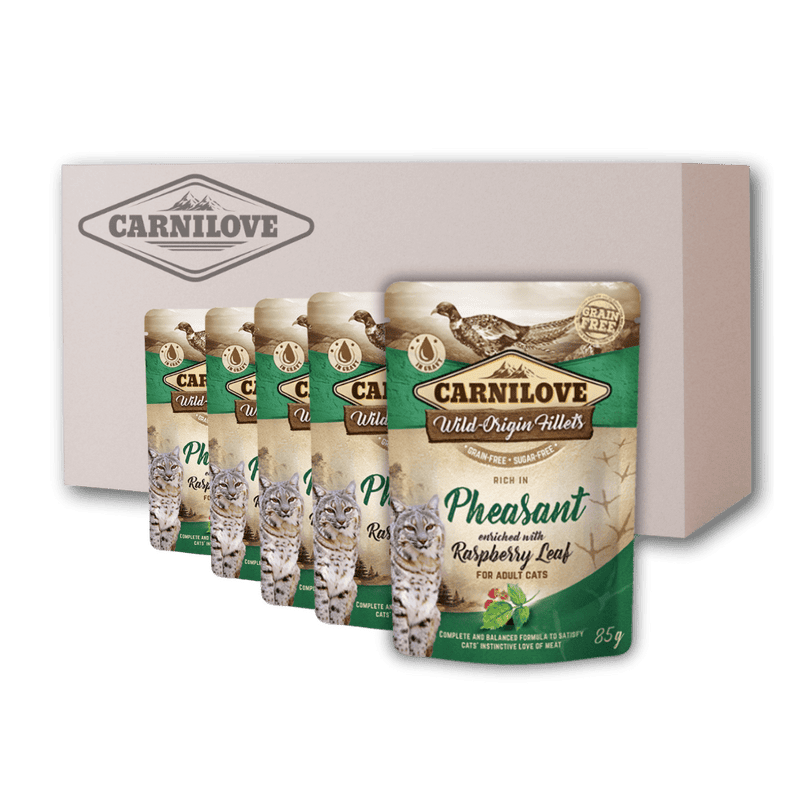 24 x Carnilove Cat Pouch Rich in Pheasant Enriched with Raspberry Leaves 85g