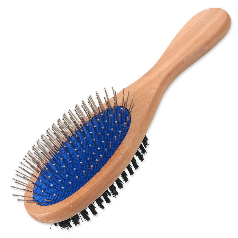 Kartáč DOG FANTASY s hroty a nylonem oboustranný dřevěný