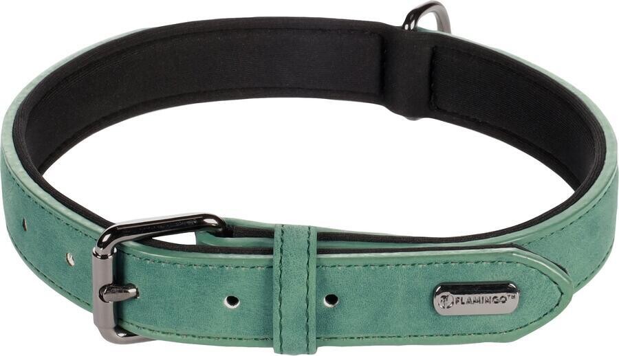 Flamingo Delu Obojek s neoprenovým polstrováním Zelená