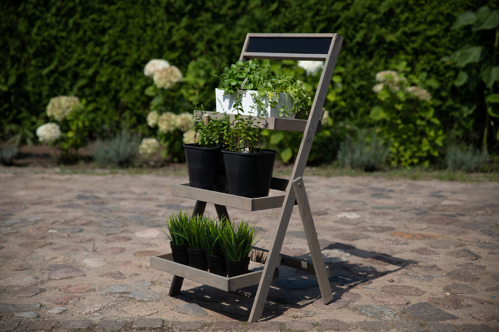 DREVENÝ STOJAN NA KVETY SIVÝ RDEZ_100X52X52_GRPT