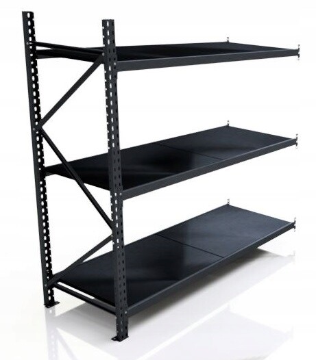 Priemyselný regál celokovový antracitový 200x180x80 3 police - Dodatkový segment