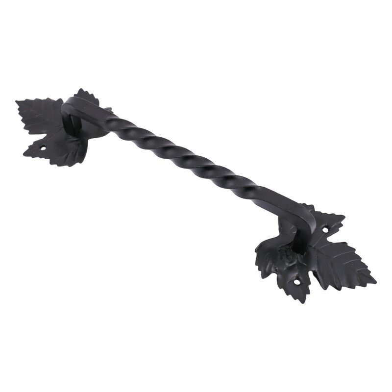 Kované ozdobné madlo KOVAL 210/360 mm javorový list - čierna