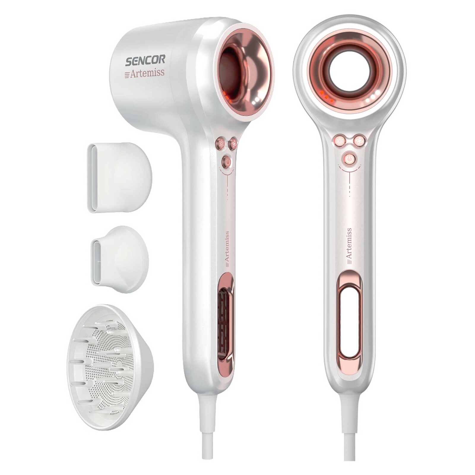 Sencor SHD 9150RS Vysokorýchlostný fén na vlasy Vysoká pre rýchle sušenie a styling, Stredná pre bežné sušenie, Nízka pre jemné sušenie, .