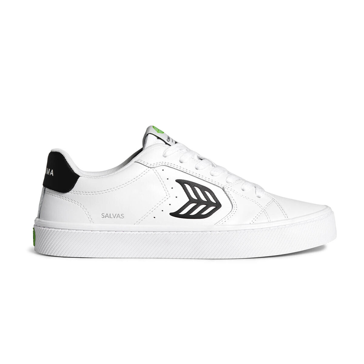 Pánské volnočasové boty Cariuma SALVAS White Leather Black Logo Sneaker