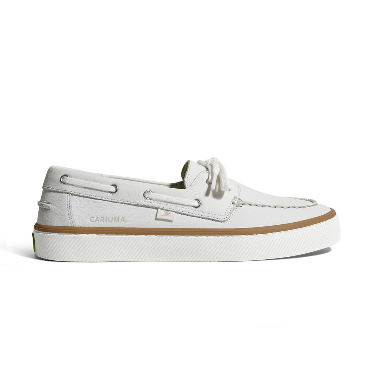 Pánské volnočasové boty Cariuma Mare Boat Shoe White Premium Leather