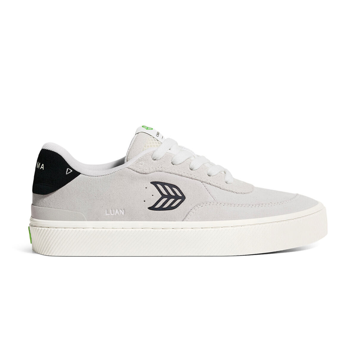 Pánské volnočasové boty Cariuma LUAN PRO Smoke White Suede Black Logo Sneaker