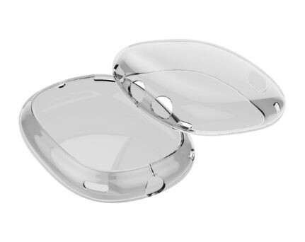 Kryty na slúchadlá Apple AirPods Max - Transparentné sivé, plastové
