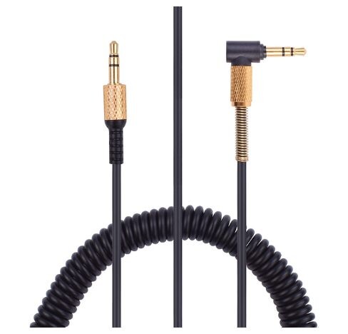 Audio kábel Aux 3,5 mm pre slúchadlá Marshall Major - Čierny, krútený