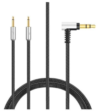 Audio kábel pre slúchadlá Sennheiser - Čierno strieborný, 120 cm