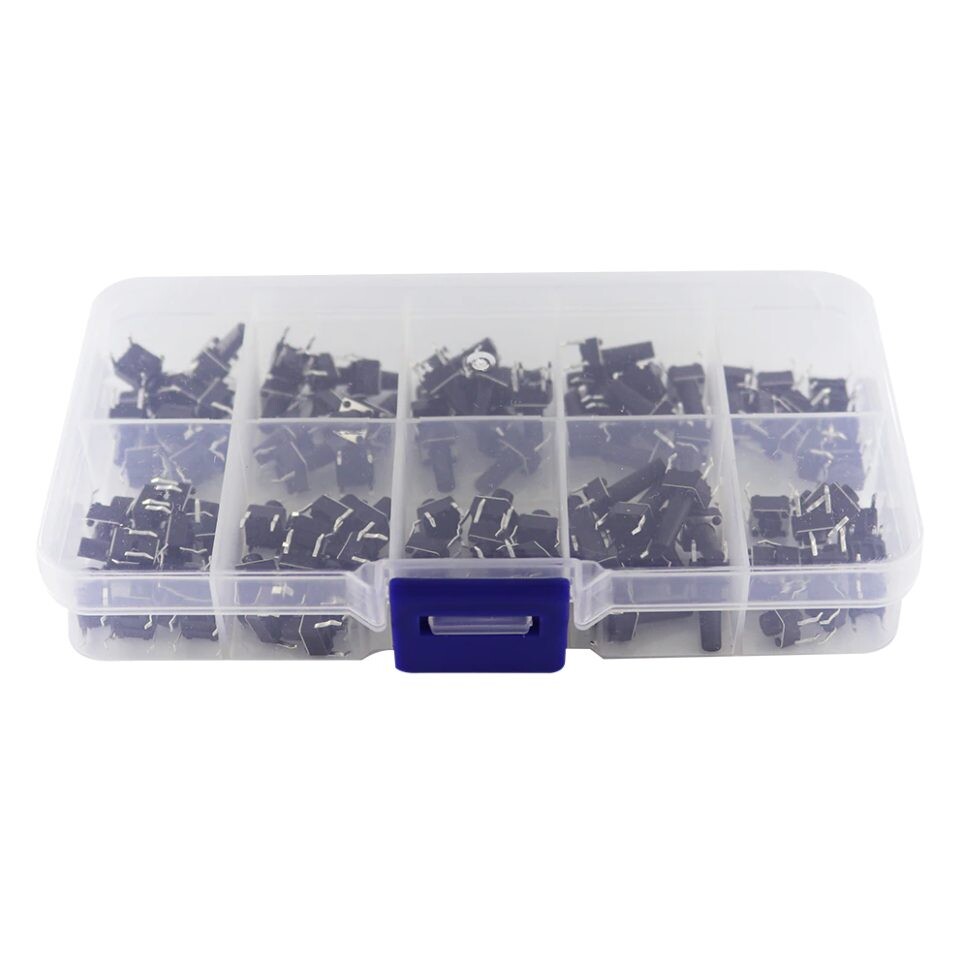 Sada mikrospínačů 6 x 6 - 200 kusů