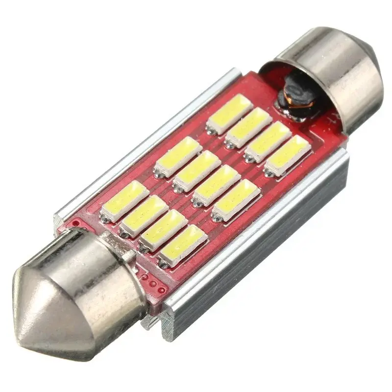 LED 12x 4014 SMD SUFIT Hlinikové chladenie, CANBUS - 39mm, Biela