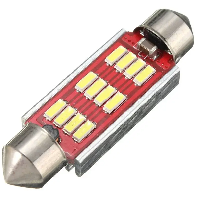 LED 12x 4014 SMD SUFIT Hlinikové chladenie, CANBUS - 42mm, Biela