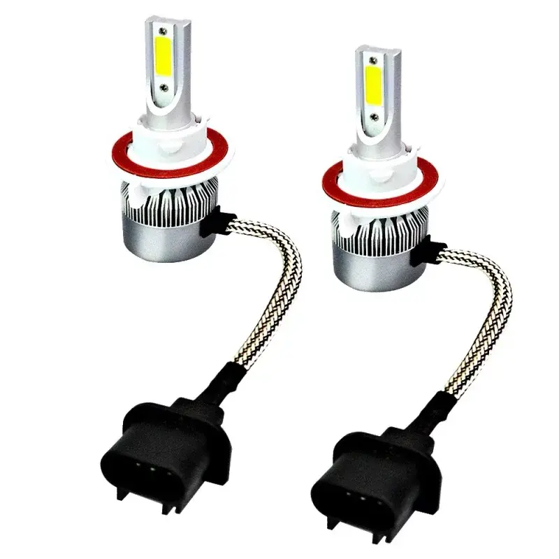 Sada LED autožiaroviek s päticou H13, COB LED, 4000L, 12V, 24V - Biela, 6500K