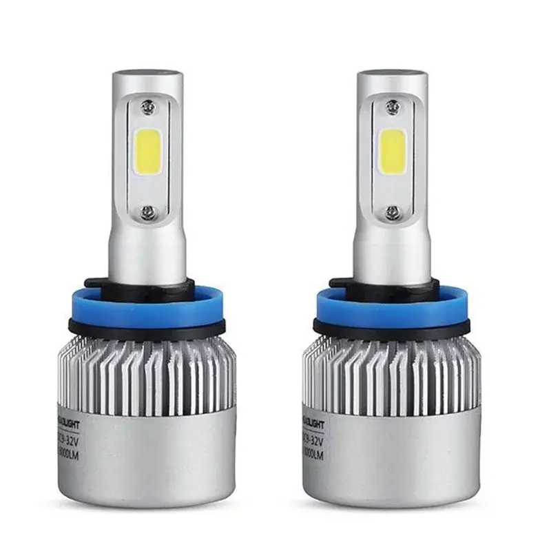 Sada LED autožiaroviek s päticou H11, COB LED, 4000L, 12V, 24V - Biela, 6500K