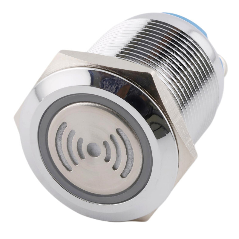 Bzučiak pre priemer otvoru 19mm, nerez, IP66, 6 V DC