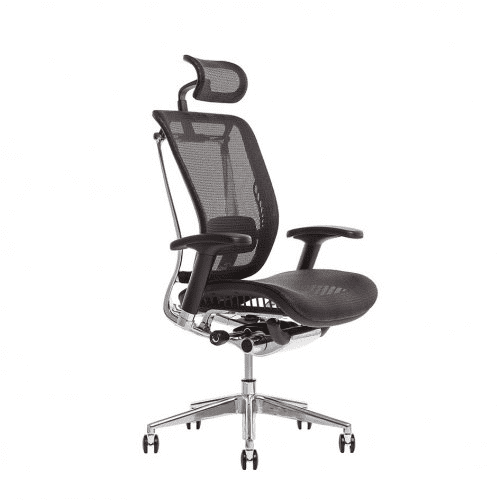Kancelárska ergonomická stolička LACERTA — viac farieb, nosnosť 150 kg Čierna