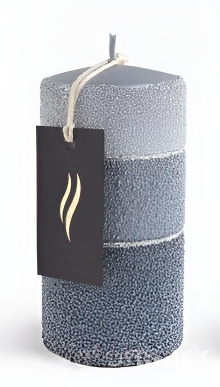 Parafínová svíčka Milano 10 cm šedá