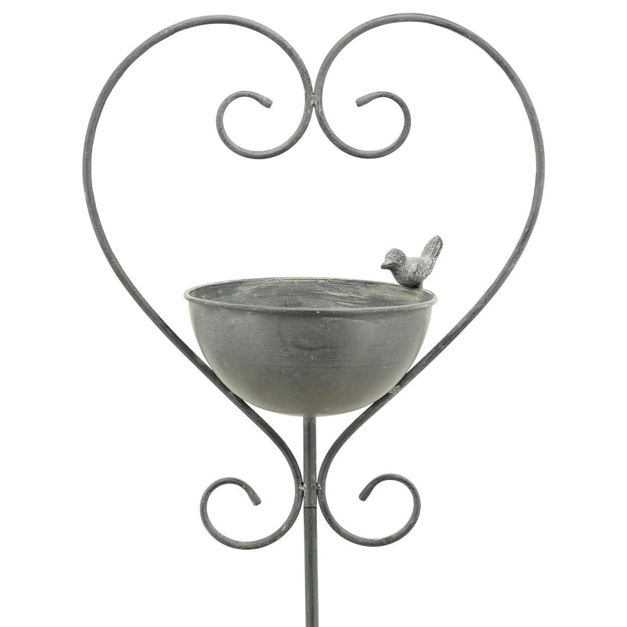 Ptačí pítko HEART šedé
