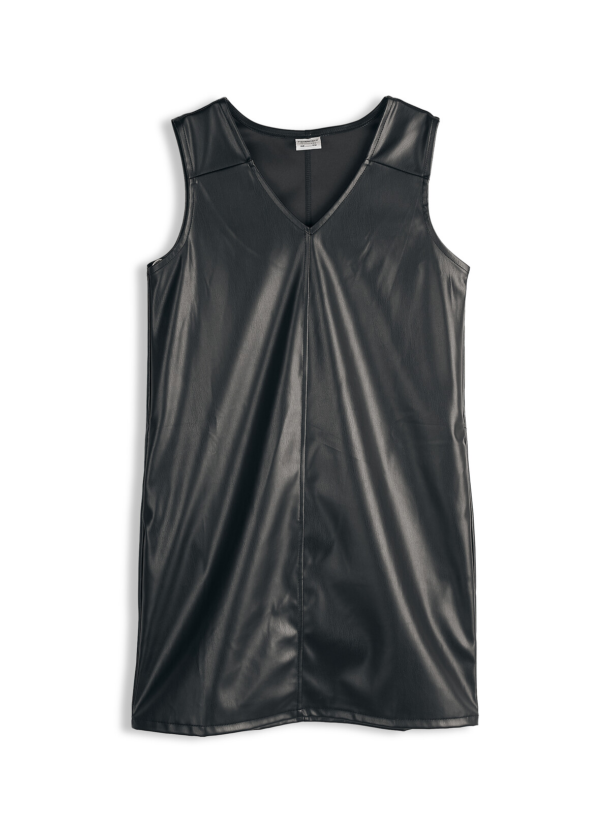 GATE Koženkové šaty na ramienka