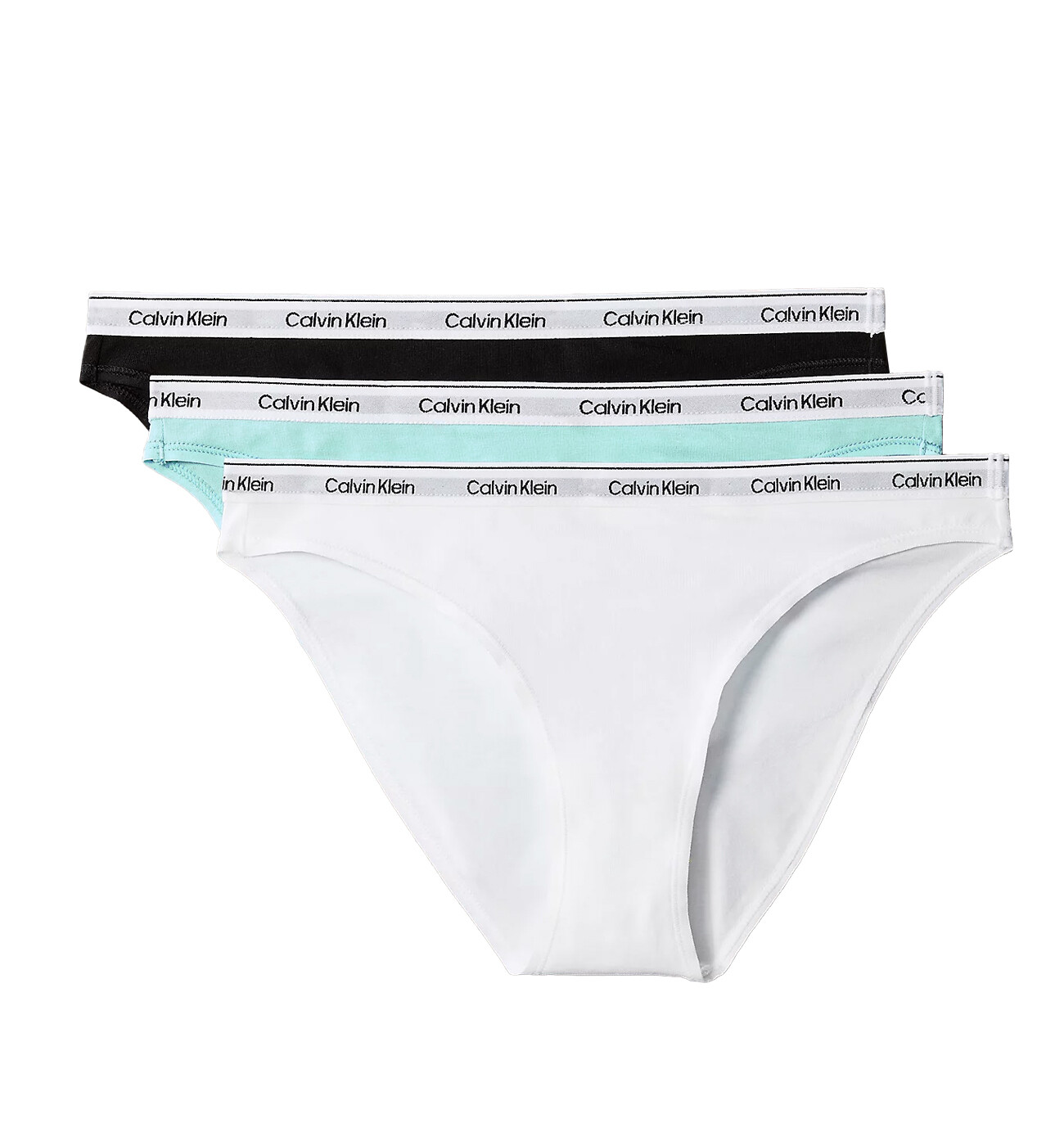 CALVIN KLEIN - nohavičky 3PACK Icon logo stretch cotton black & beau blue color combo - limitovaná edícia