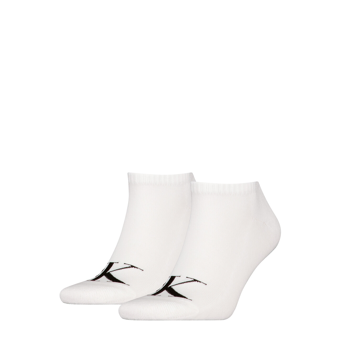 CALVIN KLEIN – 2PACK pánske členkové ponožky CK Jeans monogram white