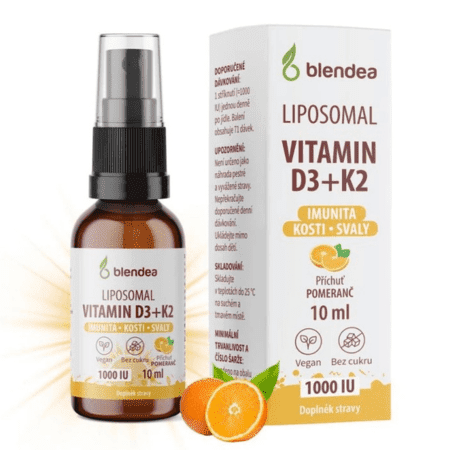 BLENDEA Liposomal vitamín D3 + K2 sprej príchuť pomaranč 10 ml