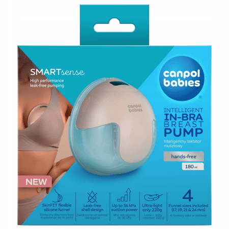 CANPOL BABIES Odsávačka mlieka smartsense elektrická do podprsenky 1 ks