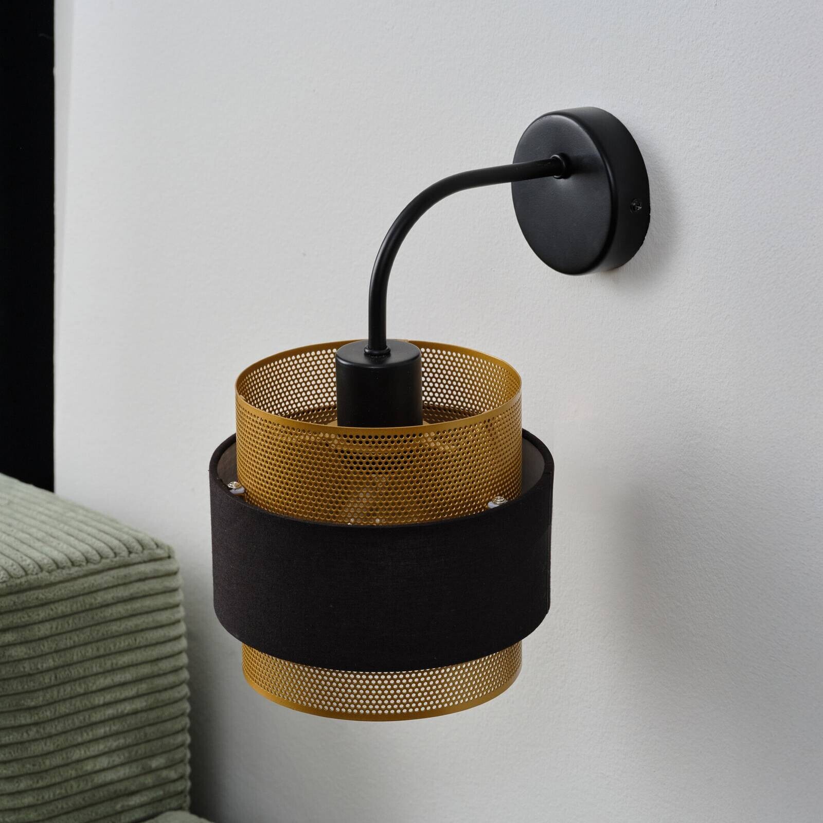 Nástenné svetlo OSRAM Decor Hornet, 1-pl., čierne/zlaté, E27