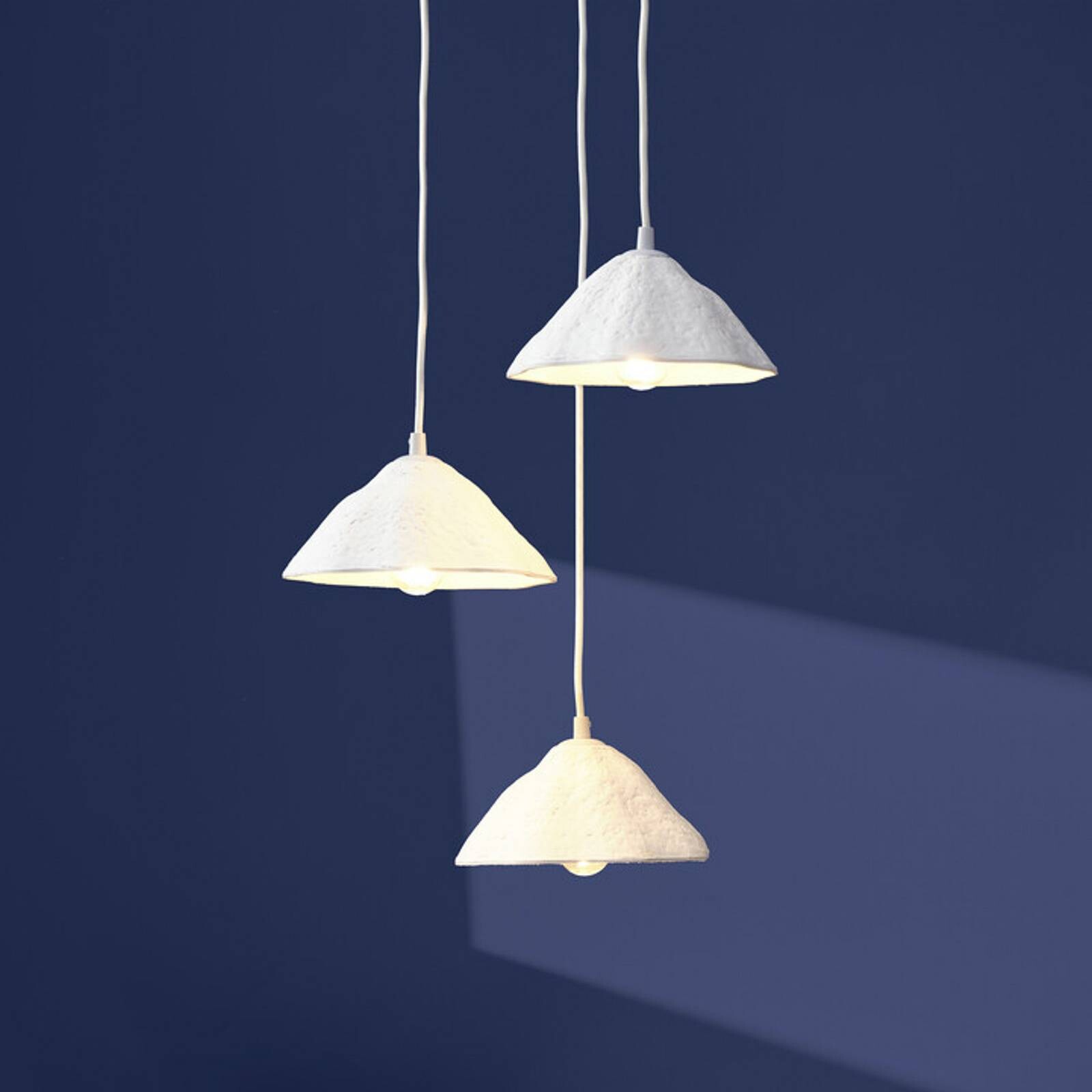 OSRAM závesné svietidlo Decor Lotus Leaf, 3-pl., biela, papier, E14