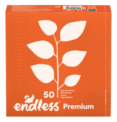 ENDLESS PREMIUM - Dvojvrstvové papierové obrúsky orange, 50 ks
