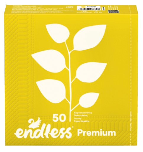 ENDLESS PREMIUM - Dvojvrstvové papierové obrúsky yellow, 50 ks