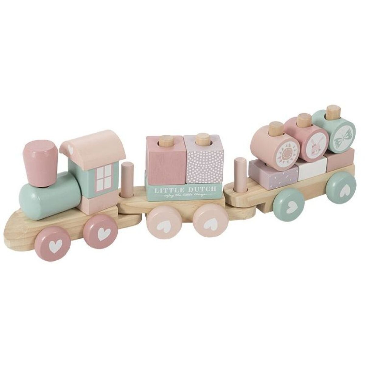 Little Dutch Vláčik drevený ružový