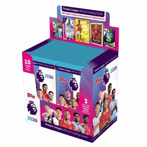 Topps 2025-2026 Topps Premier League Booster box - futbalové karty