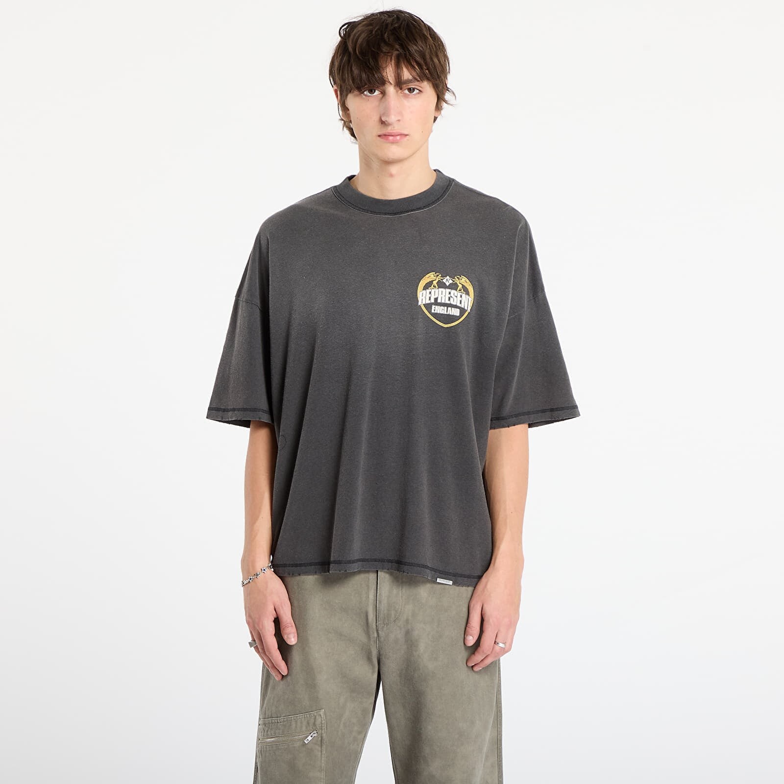 Tričko REPRESENT Angel Border T-Shirt Stained Black L