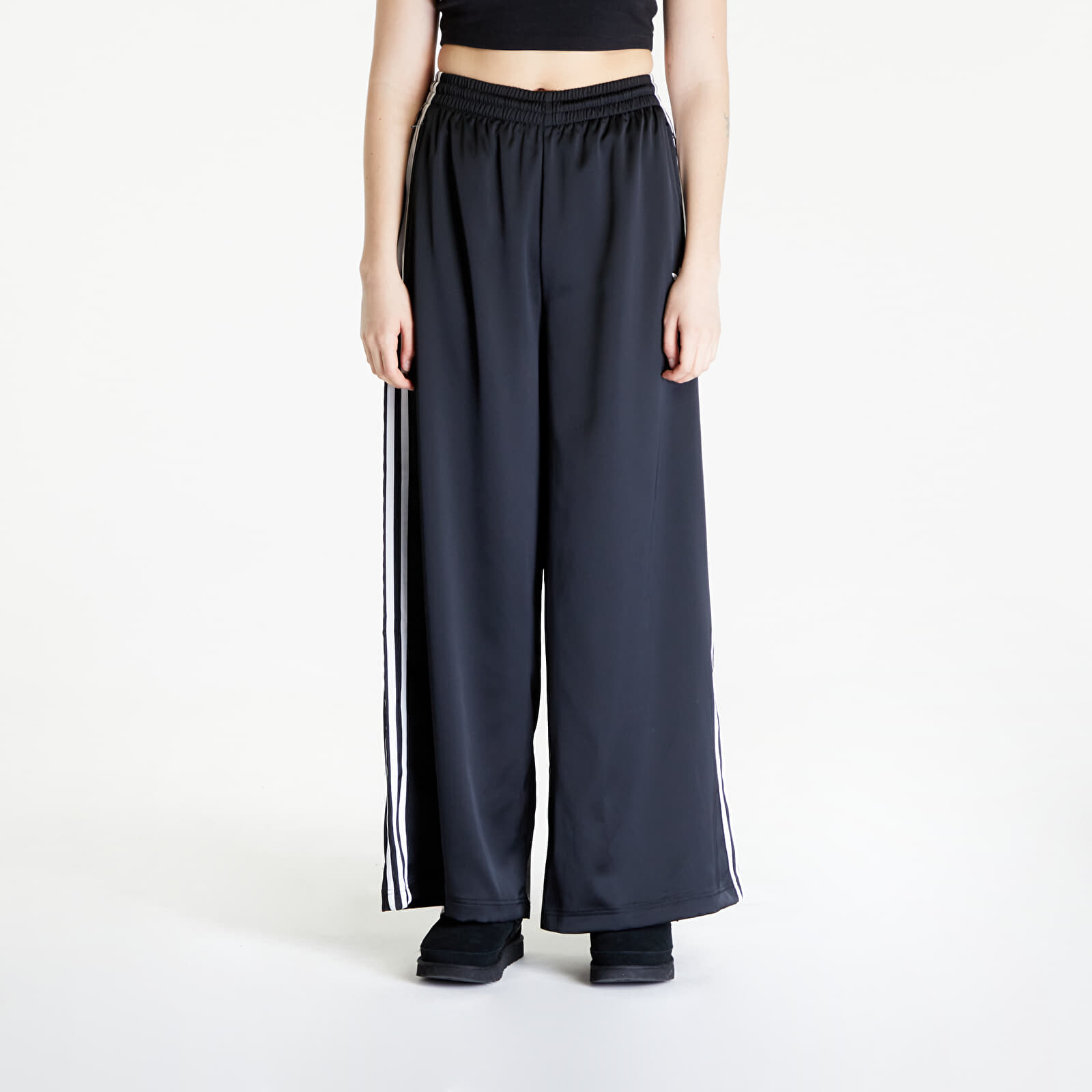 Tepláky adidas Satin Wide Leg Joggers Black 34