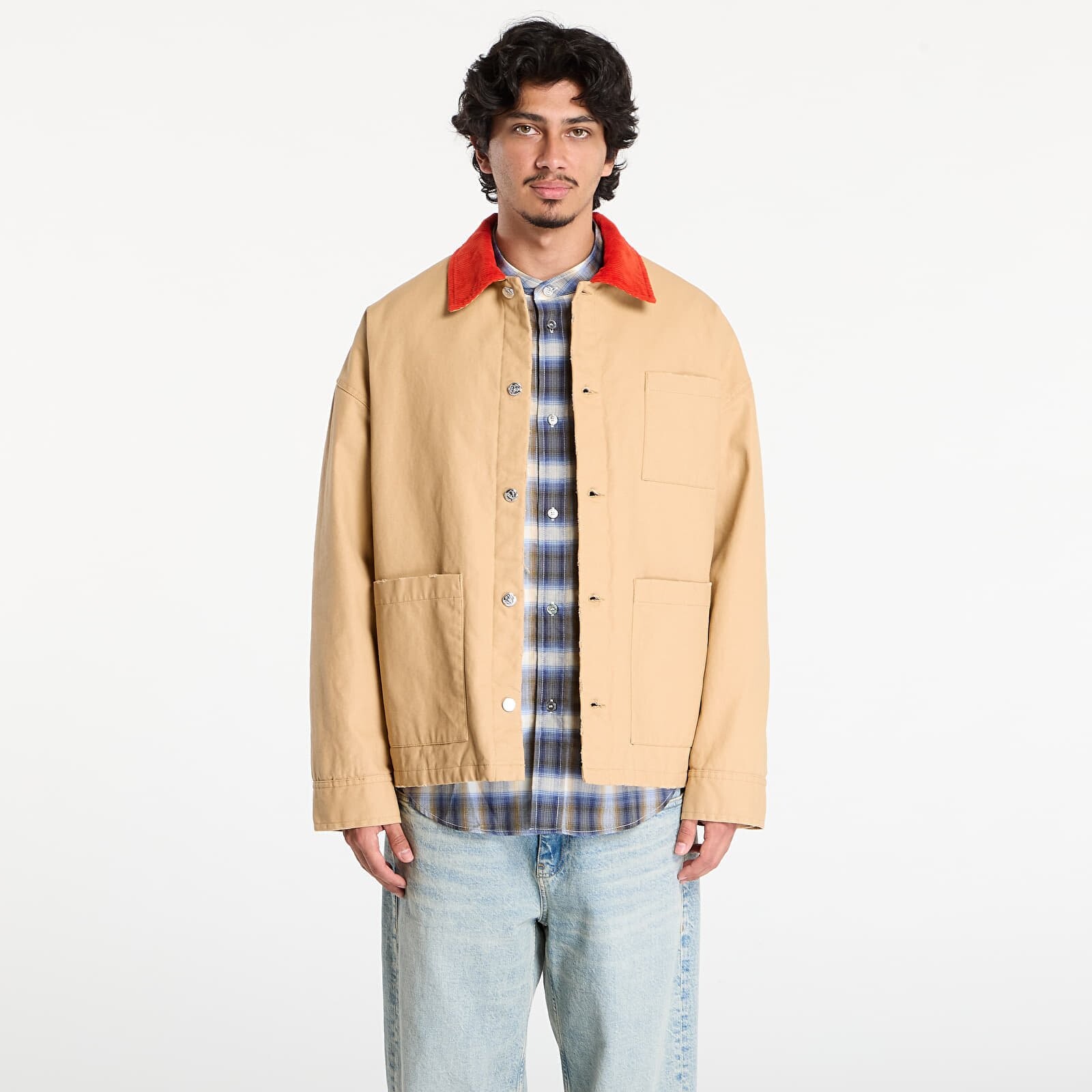 Bunda A.P.C. x Marc Jacobs UNISEX Lined Jacket W Contrast Collar Brown L