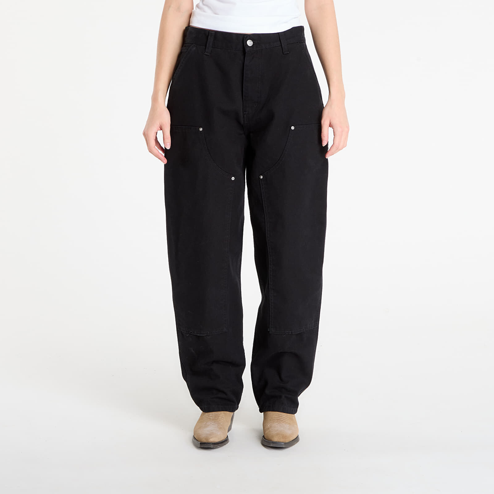 Kalhoty Carhartt WIP W' OG Double Knee Pant Black Stone Washed M