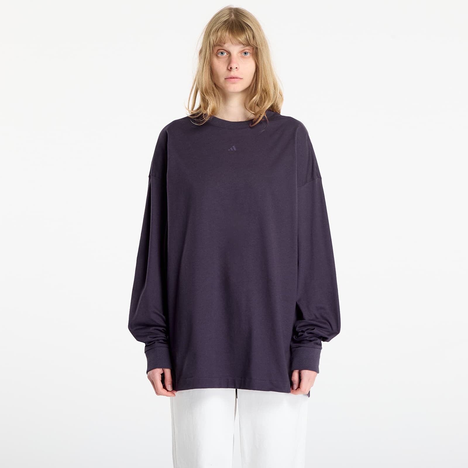 Tričko adidas Basketball Long Sleeve Tee UNISEX Aurora Plum XL