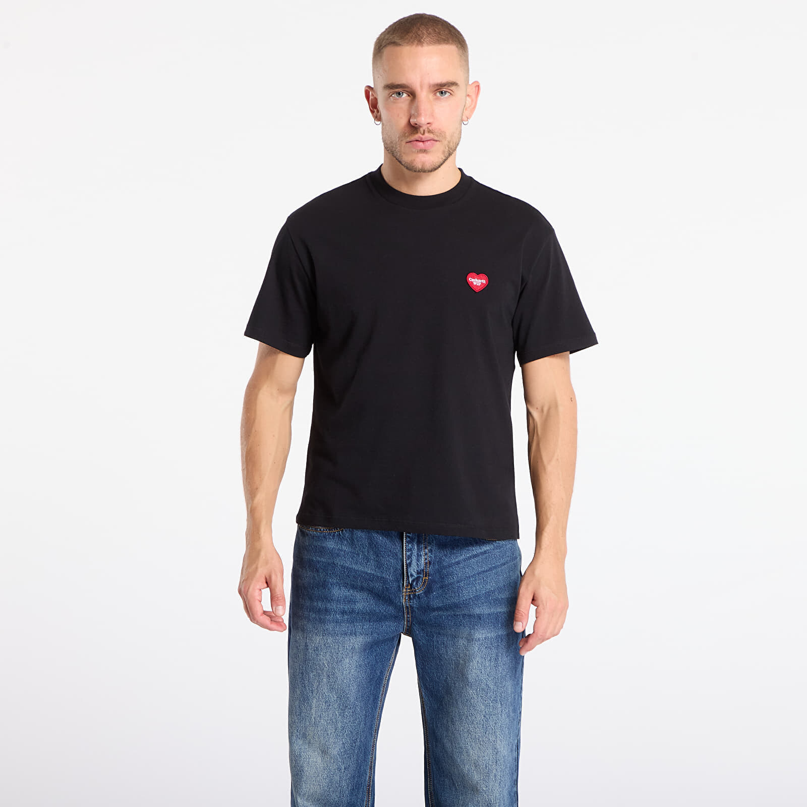 Tričko Carhartt WIP W' S/S Heart Patch T-Shirt UNISEX Black/ Red S