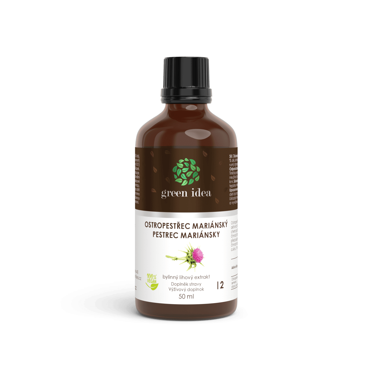 Pestrec mariánsky – tinktúra (kvapky) 50 ml – Green idea