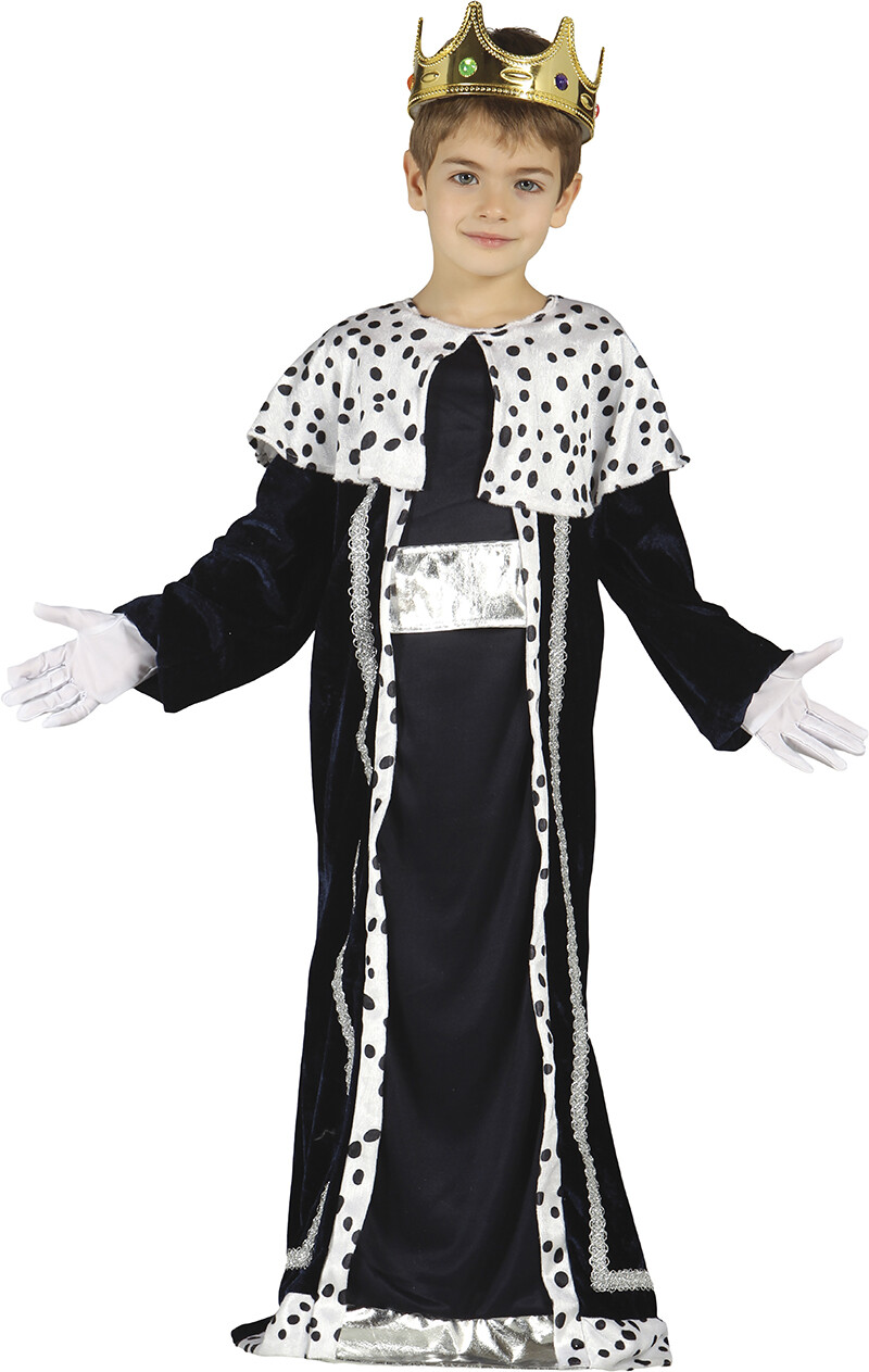 Guirca Detský kostým Kráľ Melichar - modrý Veľkosť - deti: S: 101-109 cm