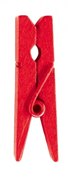 Santex Drevené štipce - jednofarebné 24 ks Farba: Červená