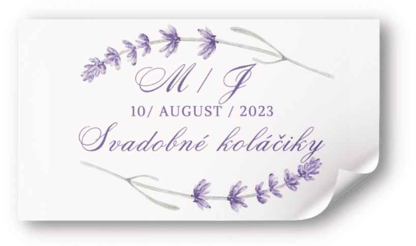 Personal Nálepka na výslužku - Lavender Zvoľte množstvo: od 20 do 40 ks