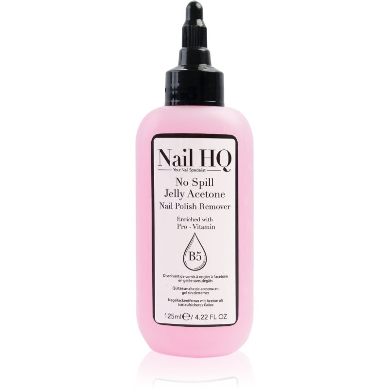 Nail HQ No Spill Jelly Acetone odlakovač na nechty s vitamínom E 125 ml
