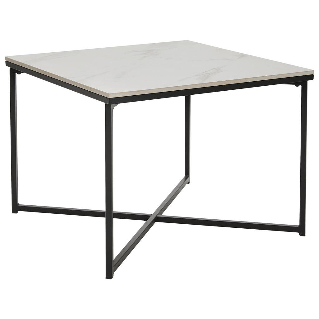 Livetastic KONFERENČNÝ STOLÍK, čierna, biela, kov, keramika, 60/43/60 cm