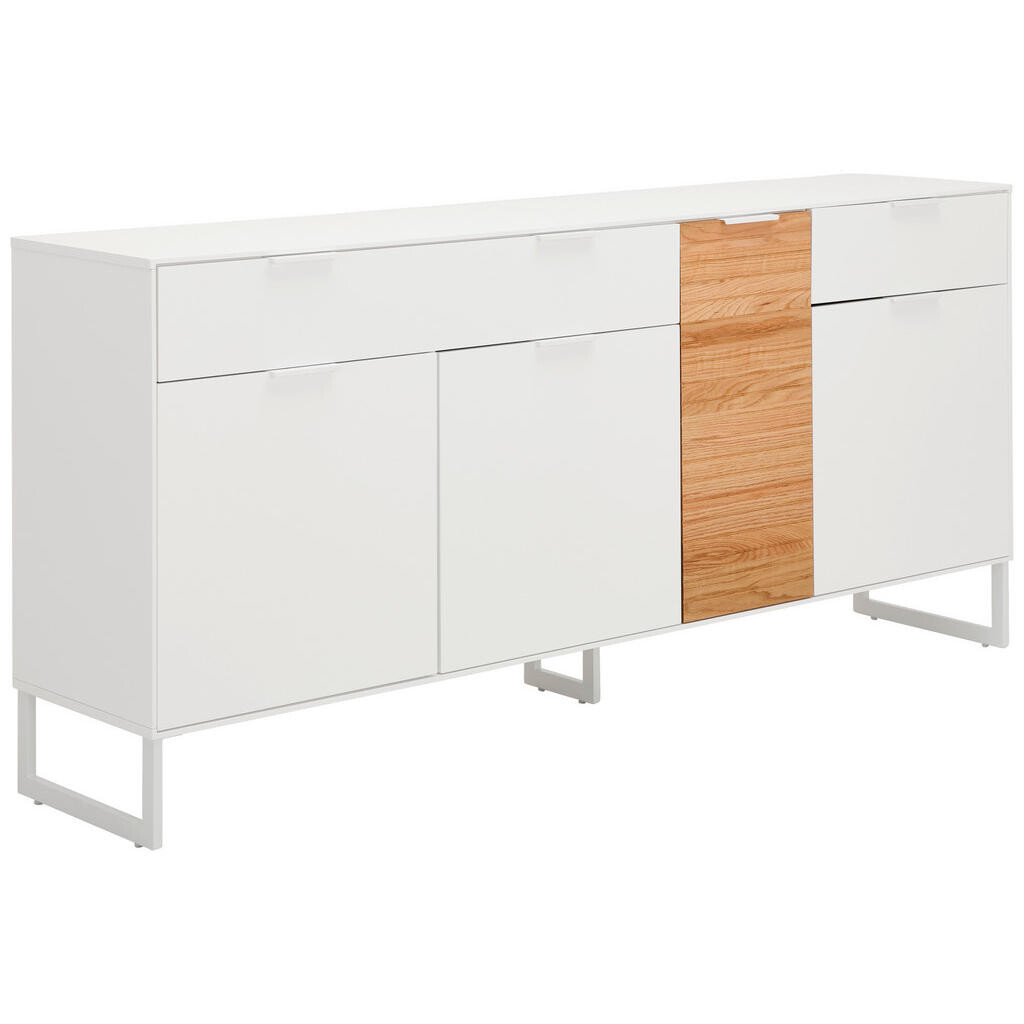 MID.YOU ŠIROKÁ KOMODA, dub, biela, farba duba, 182/85/40 cm