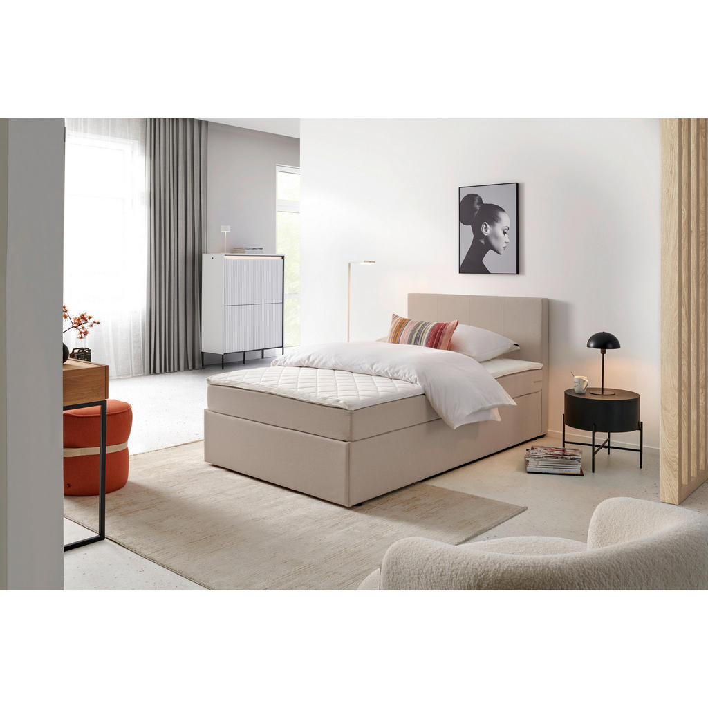 P & B AMERICKÁ POSTEĽ, 140/200 cm, piesková