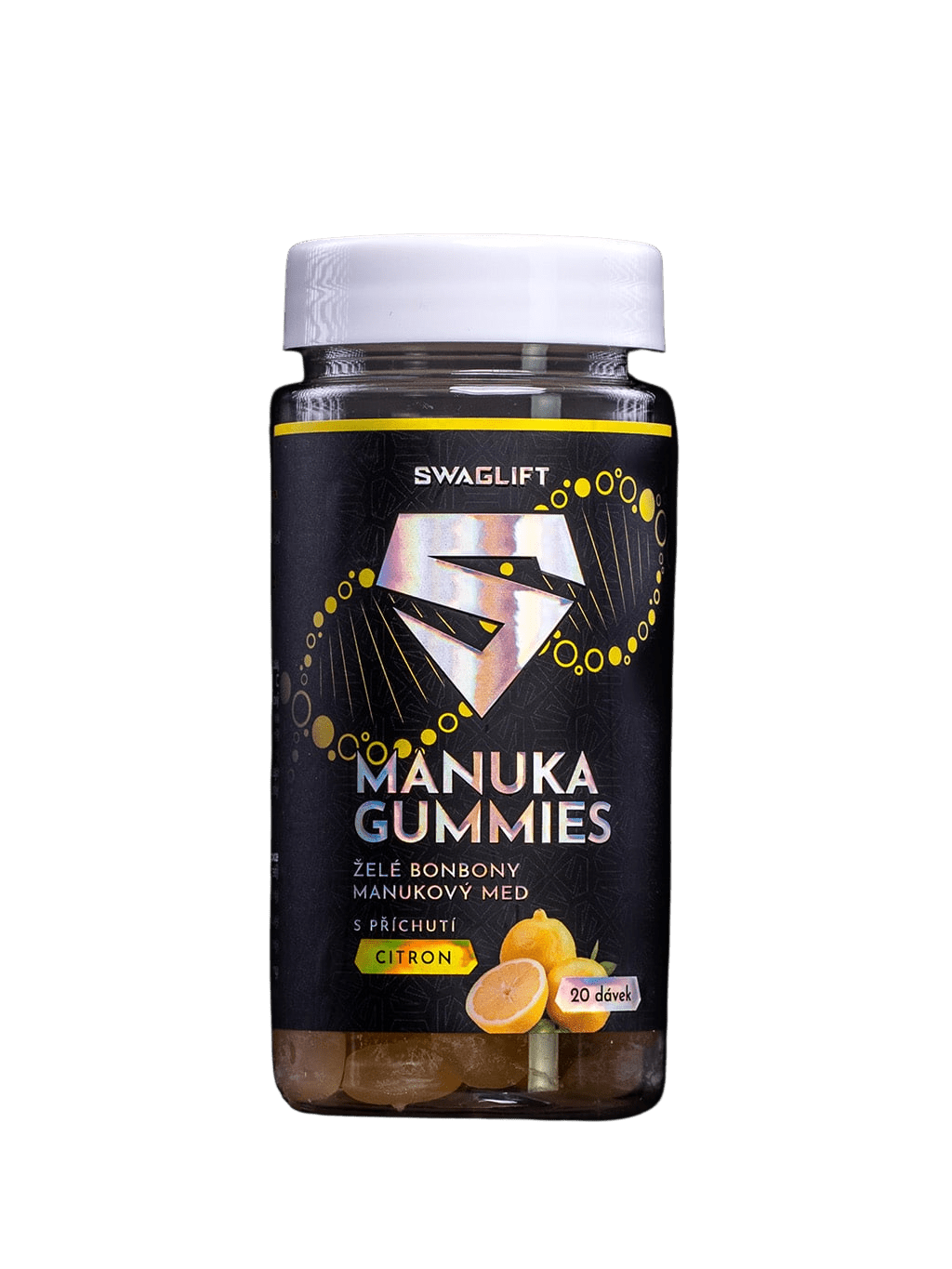 SWAGLIFT Manuka gummies + Vitamins s príchuťou citróna 60 ks