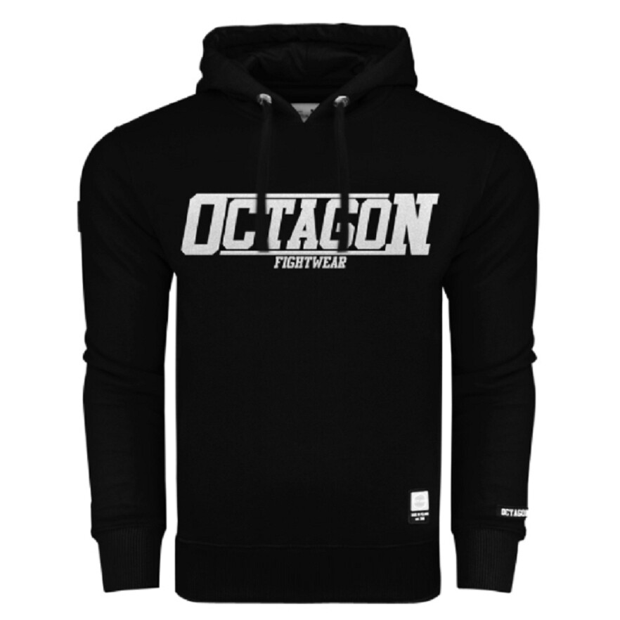 Mikina s kapucňou Octagon Fight Wear 2022 - čierna-biela, XXL